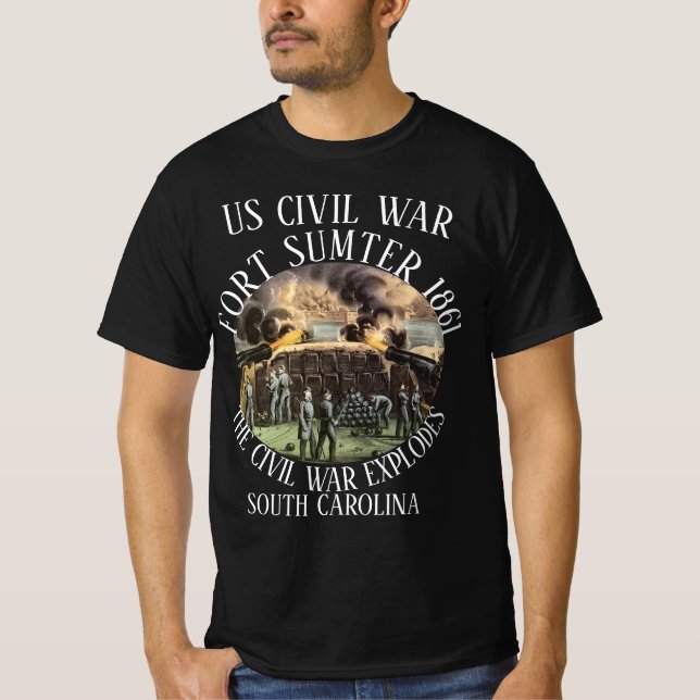 Trump FORT SUMTER US CIVIL WAR SOUTH T-Shirt (Front)
