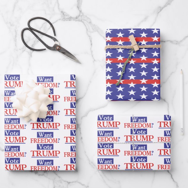 Trump Freedom Wrapping Paper (Front)