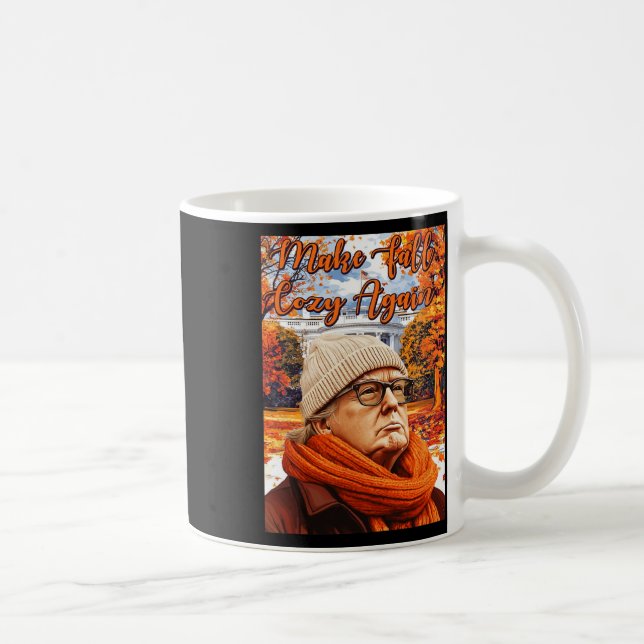 Trump Funny Fall, Make Fall Cosy Again  Coffee Mug (Right)