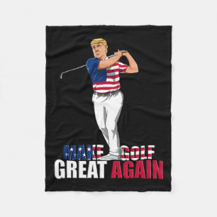 Trump - Funny Golf Gift  Fleece Blanket