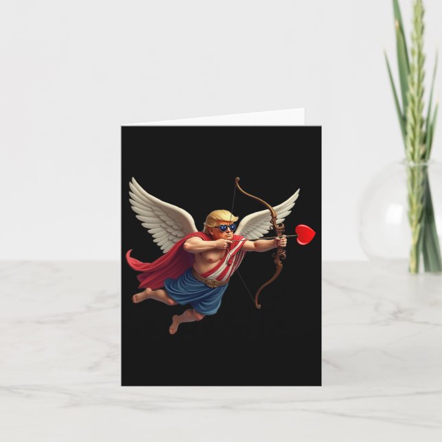 Trump Funny Heart Valentine  Card (Front)