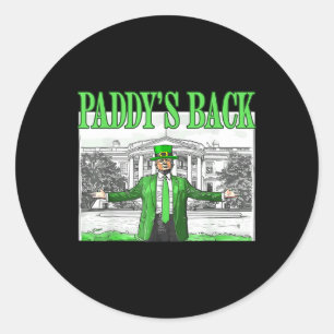 Trump Funny St Patricks Day St Pattys Day Dancing Classic Round Sticker