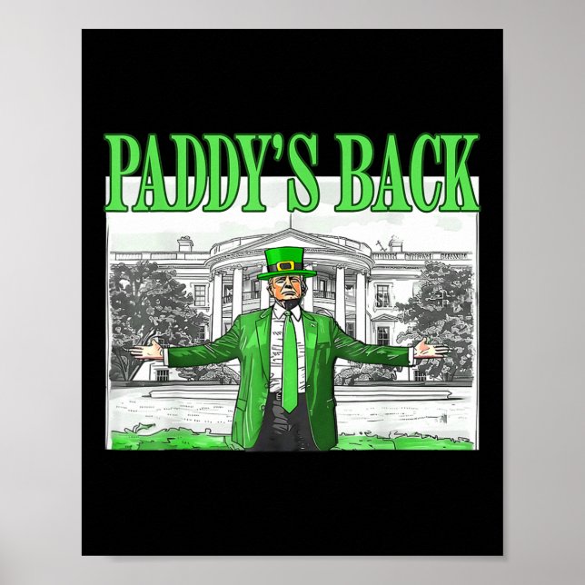 Trump Funny St Patricks Day St Pattys Day Dancing  Poster (Front)
