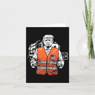 Trump Garbage Truck Vest  Card
