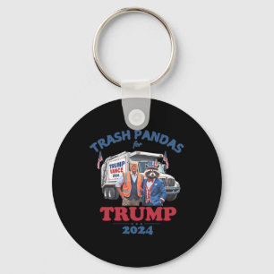 Trump Garbyge Trash Pandas For Trump 2024  Key Ring