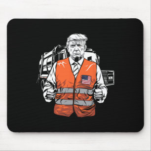Trump Garbyge Truck Vest Mouse Pad
