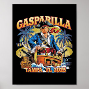 Trump Gasparilla Tampa Fl 2025 Pirate Festival  Poster