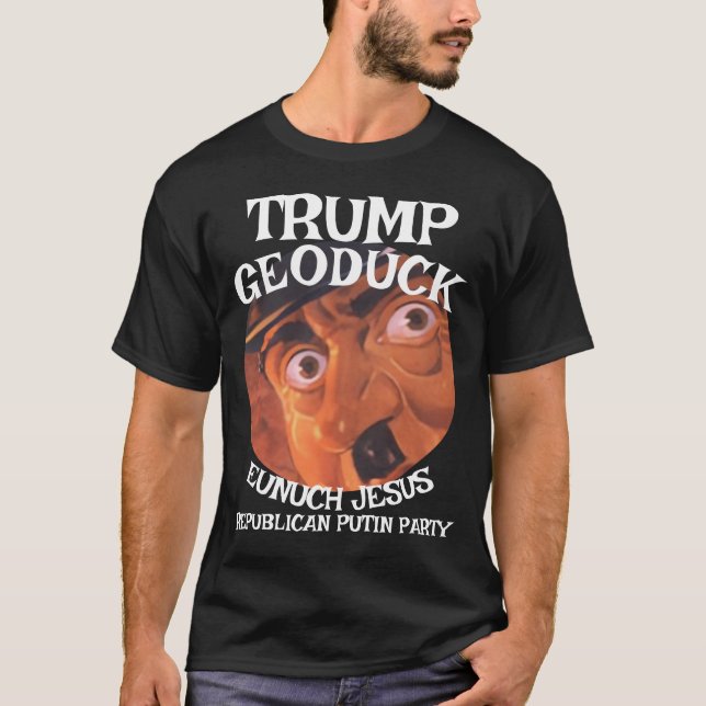 Trump Geoduck Eunuch Jesus Adolph Republican Party T-Shirt (Front)