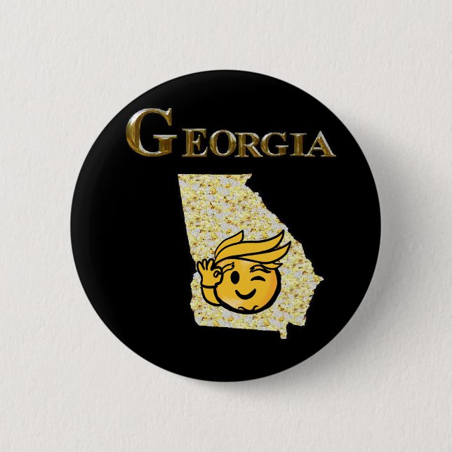 TRUMP GEORGIA 6 CM ROUND BADGE (Front)