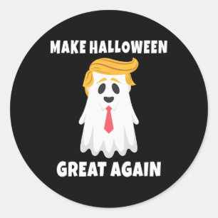 Trump Ghost. Make Halloween Great Again Celebratio Classic Round Sticker