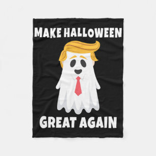 Trump Ghost. Make Halloween Great Again Celebratio Fleece Blanket