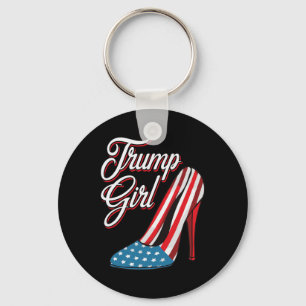 Trump Girl 2025 High Heels American Flag Women Rep Key Ring