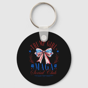 Trump Girl 45 47 Mega Est 2024 Social Club Happy 4 Key Ring