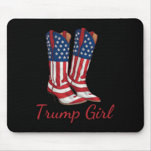 Trump Girl American Flag Vote Trump Girl Republica Mouse Pad