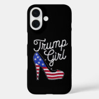 Trump Girl High Heel American Flag Bling Patriot