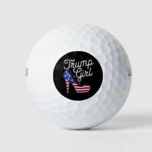 Trump Girl High Heel American Flag Bling Patriot Golf Balls