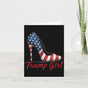 Trump Girl High Heel Stilettos American Flag Trump Card
