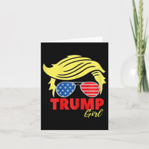 Trump Girl Messy Bun Trump 2024 Election American Card