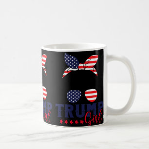 Trump Girl Messy Bun Trump 2024 Election American Coffee Mug
