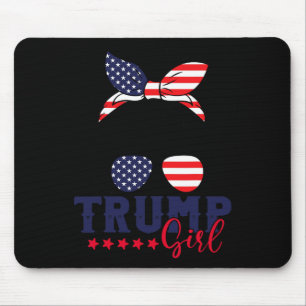 Trump Girl Messy Bun Trump 2024 Election American Mouse Pad