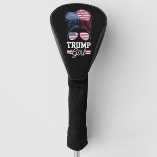 Trump Girl Messy Bun USA 47 President Golf Head Cover
