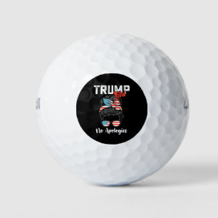 Trump Girl No Apologies Presidential Election Golf Balls