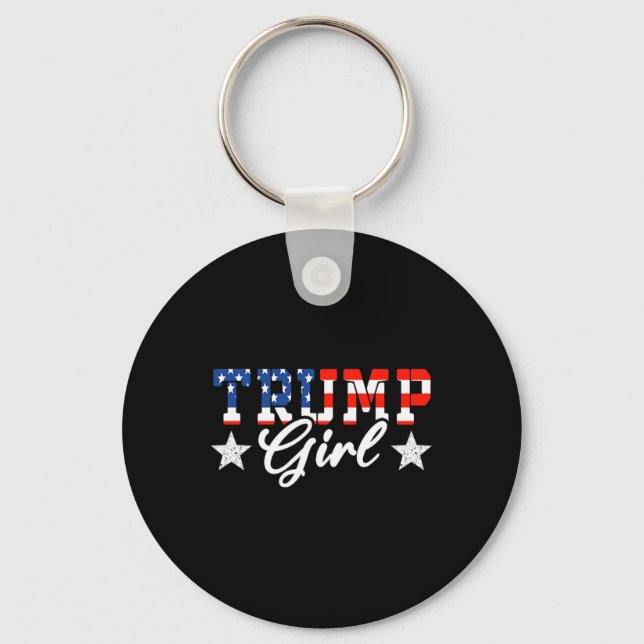 Trump Girl (on Ck) Trump Girl No Apologies Mega Me Key Ring (Front)
