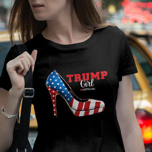  Trump Girl Patriotic High Heel American Election T-Shirt