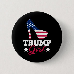 Trump Girl Republican Woman Gop Patriot High Heel  6 Cm Round Badge