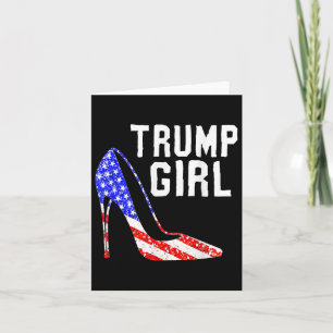 Trump Girl Trump 2025 Election American Flag  Card