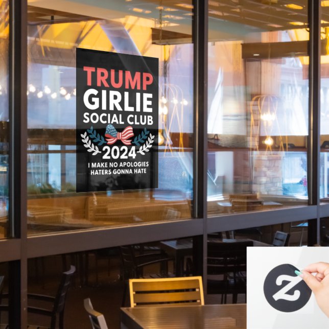 Trump Girlie Coquette Social Club Bow Election  (Restaurant Window)