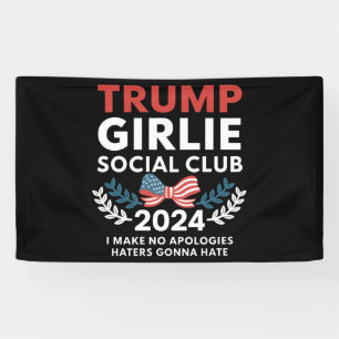 Trump Girlie Coquette Social Club Bow Election  Banner