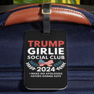 Trump Girlie Coquette Social Club Bow Election  Luggage Tag