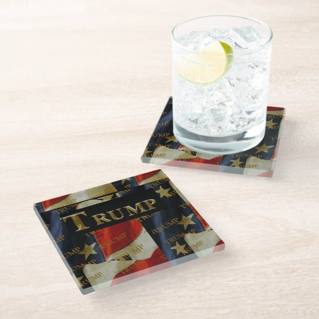 TRUMP GLASS COASTER (Angled)
