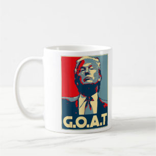 Trump GOAT 45 47 2024 Republican Poster Coffee Mug