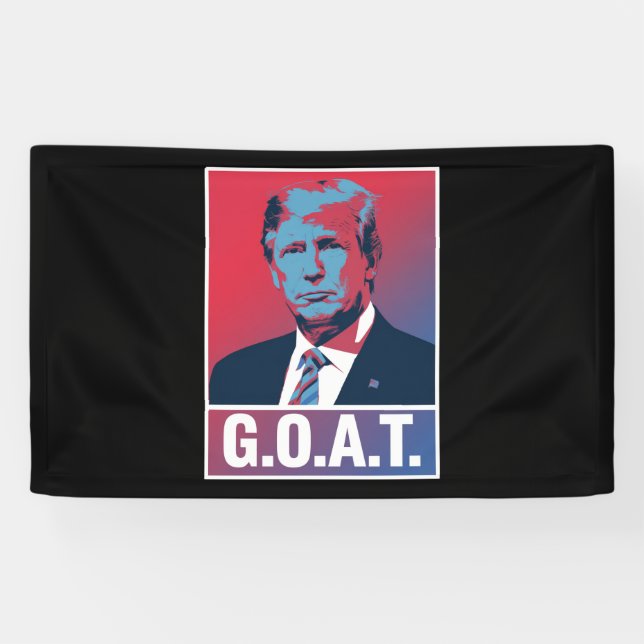 Trump GOAT Election 2024 Republican Vintage Banner (Horizontal)