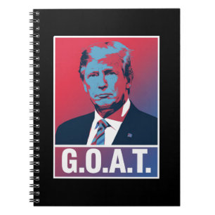 Trump GOAT Election 2024 Republican Vintage Notebook