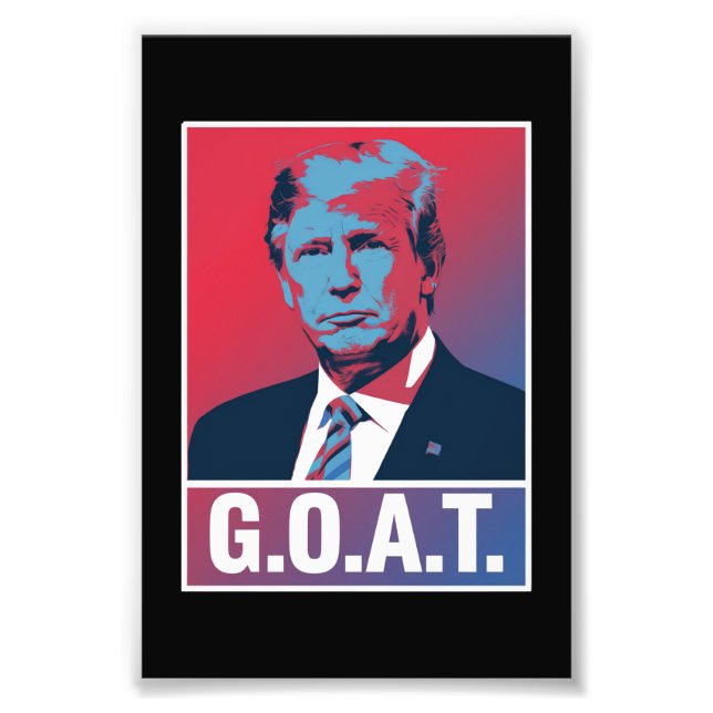 Trump GOAT Election 2024 Republican Vintage Photo Print (Front)