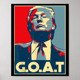Trump Goat Middle Finger Election 2024 Republican  Poster