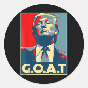 Trump Goat Shirt Republican Conservative Gift Trum Classic Round Sticker