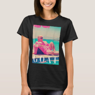 Trump Goat Shirt Summer 2024 Retro Funny Pink Dona