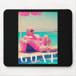 Trump Goat Shirt Summer 2024 Retro Funny Pink Dona Mouse Pad