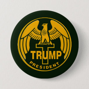 Trump Gold Eagle 7.5 Cm Round Badge