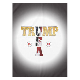Trump Gold 💖 Presidential 💕 USA Tablecloth