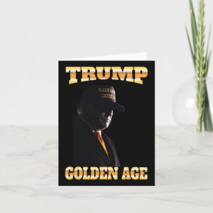 Trump Golden Age Silhouette 45 47 Golden Tie  Card