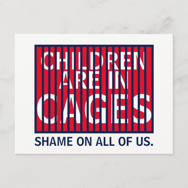 Trump GOP ICE DHS HHS Immigrant Children in Cages Postcard (Front)