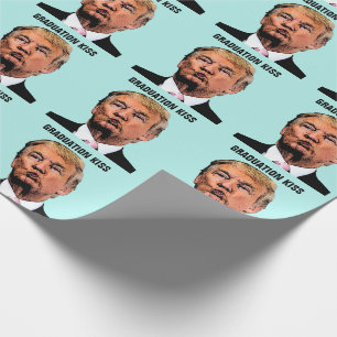 trump GRADUATION kiss Wrapping Paper
