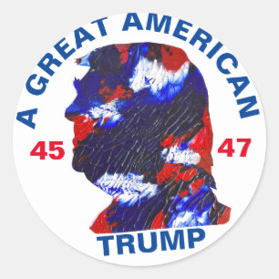 Trump great American  Classic Round Sticker