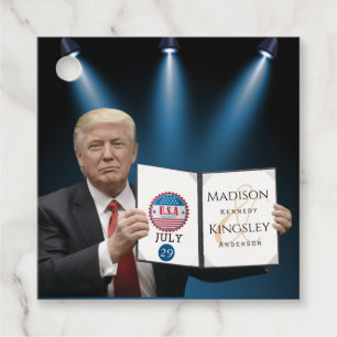 Trump Greatest Amazing Wedding Favour Tags