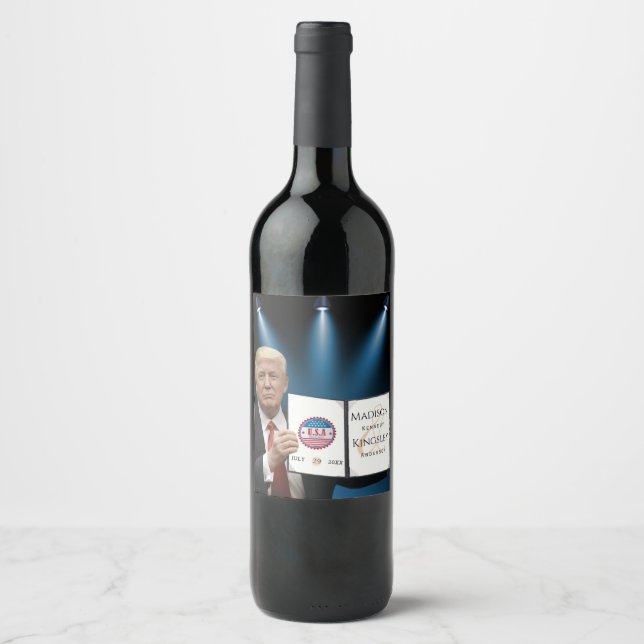 Trump Greatest Amazing Wedding  Wine Label (Front)